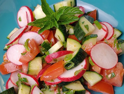 Tomato, Cucumber and Radish Salad