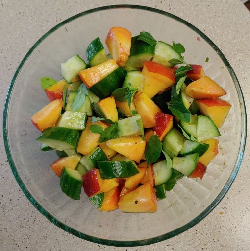 Peach Cucumber Salad