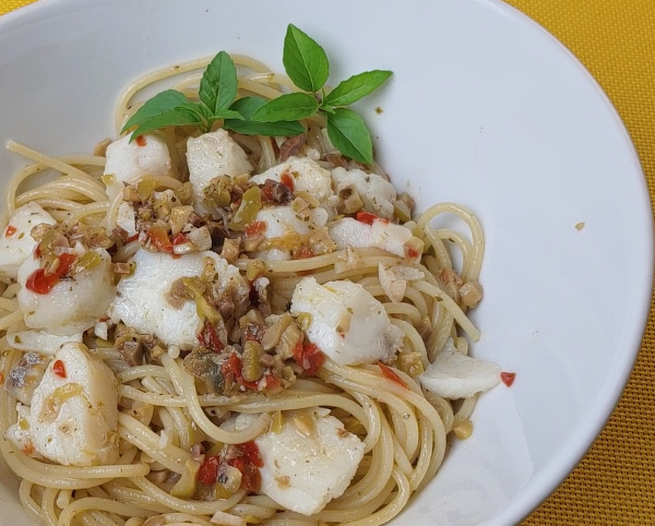 Cod and Olive Tapenade Pasta