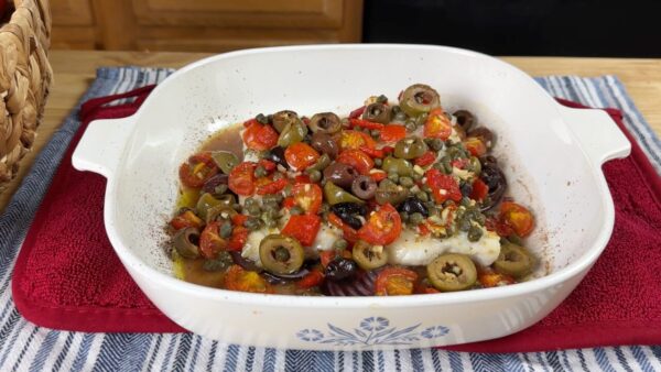 Mediterranean Baked Cod